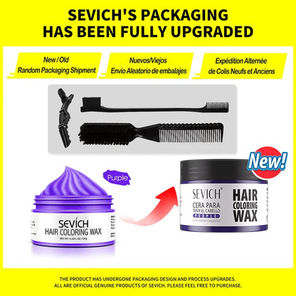 Temporary Hair Color Wax Kit – Washable Instant Hair Dye Cream for Men, Women & Kids, Party Cosplay, Blue, Purple, Red, Green