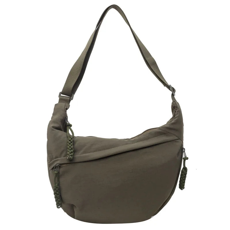 New Nylon Fabric Shoulder Bag – High Capacity Women's Crossbody Messenger Bag, Versatile & Leisure Hobo