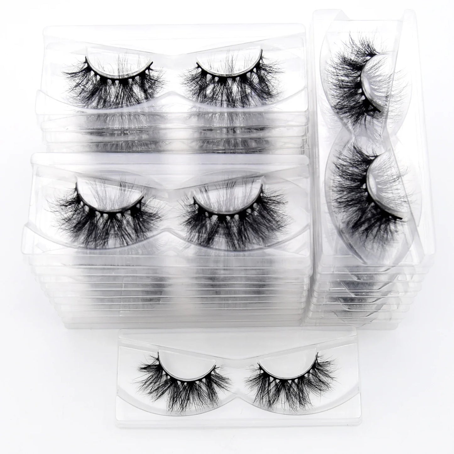 Visofree 3D Mink Eyelashes – 30/40/100 Pairs Handmade Full Strip Lashes with Tray, Cruelty-Free False Lashes for Makeup
