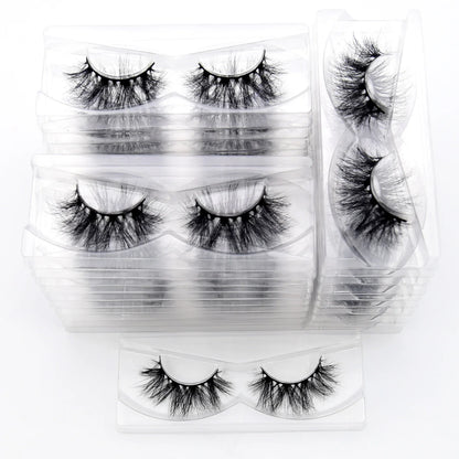 Visofree 3D Mink Eyelashes – 30/40/100 Pairs Handmade Full Strip Lashes with Tray, Cruelty-Free False Lashes for Makeup