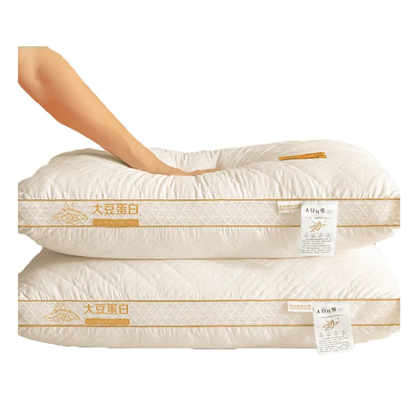 Soybean Fiber Cervical Pillow — Adult Sleep Pillow Core for Home, Dormitory & Hotel Use