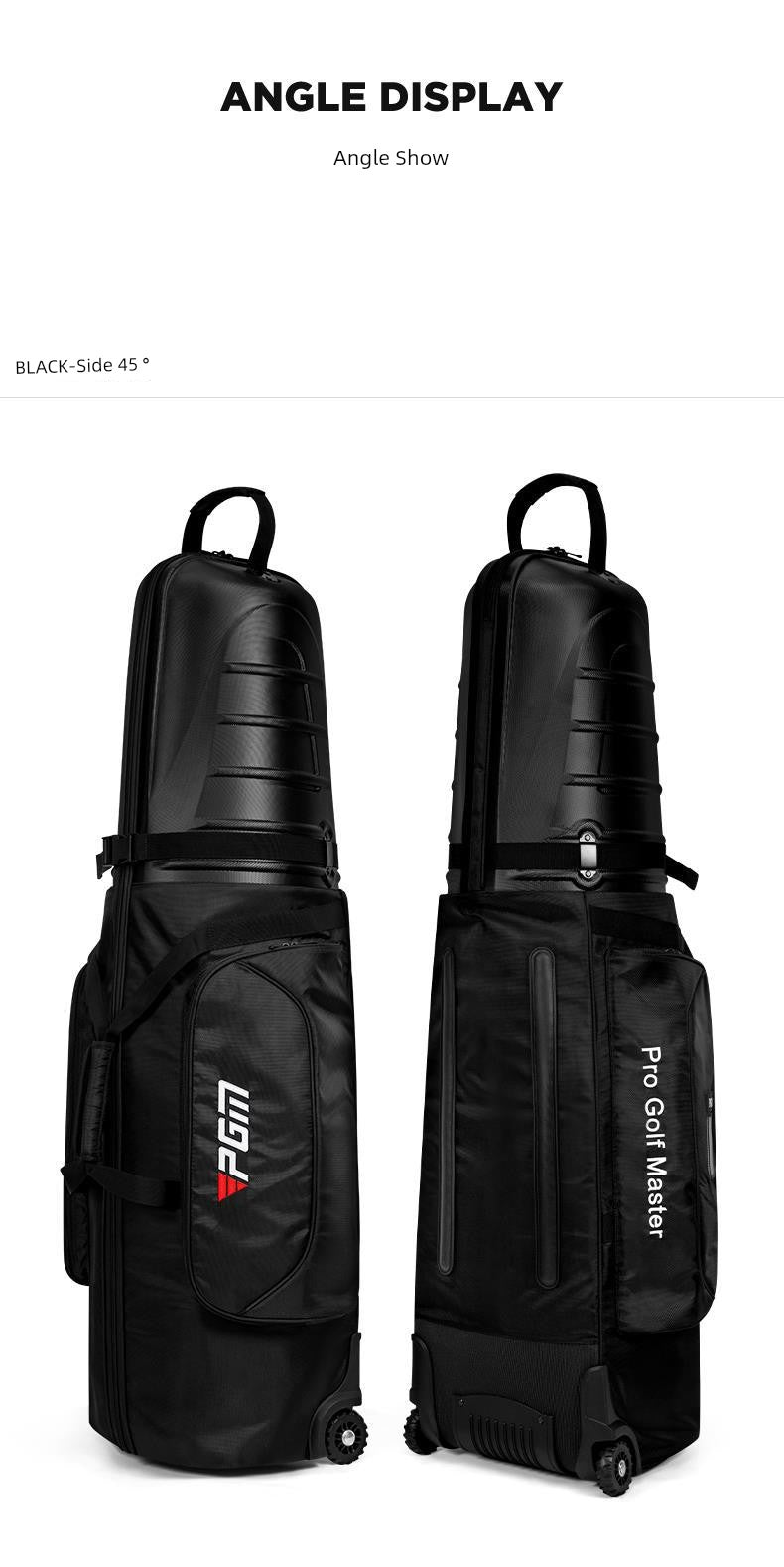 PGM Travel Golf Bag – Hard Shell Aircraft Consignment Roller Bag for Men & Women, Anti-Collision and Anti-Extrusion