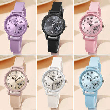 Women’s Silicone Strap Quartz Watch – Casual Wristwatch Gift for Ladies
