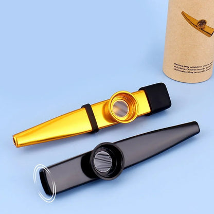 Metal Kazoos Set with 20 Pcs Flute Diaphragms: 7 Colors - Ideal Companion for Ukulele, Violin, Guitar, Piano - Includes Silicone Case