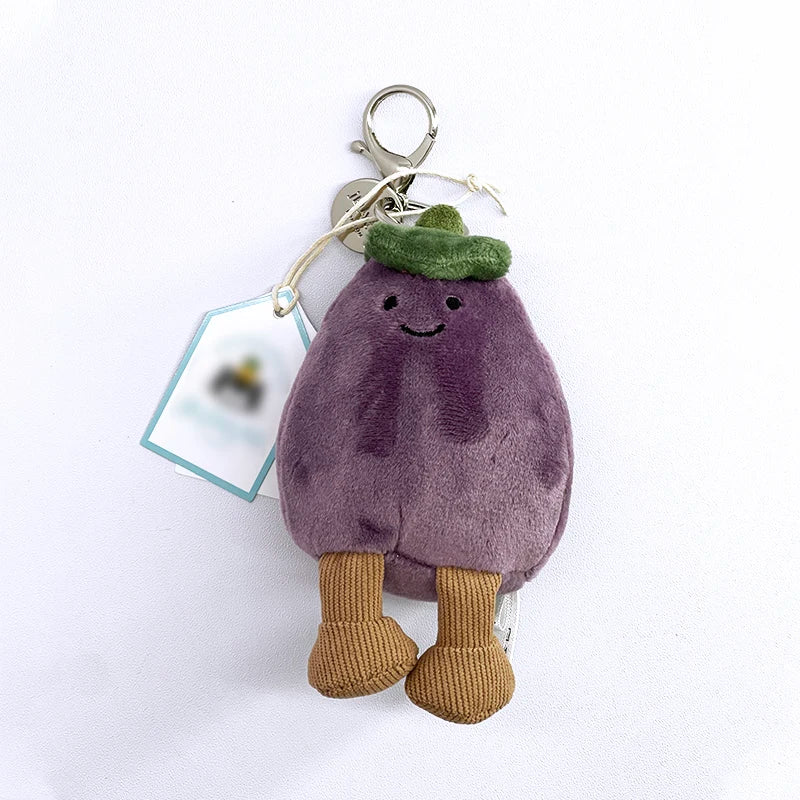 Cute Golf Ball Plush Keychain - Grape Jellyfish Hippo Elephant Bag Charm Mini Plush Toy Collection