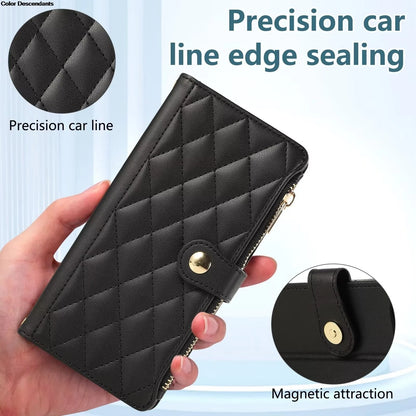 Lanyard Flip Leather Case for Xiaomi – Zipper Wallet & Card Cover for Redmi Note 13/12/12S/11/11S/10/10S/9S/9 Pro/13C/12 Poco X5/M6 Pro