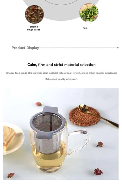 High-Quality Stainless Steel Tea Infuser with Cover – Coffee & Tea Strainer, Mesh Filter Accessory