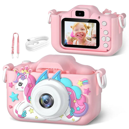 1080P HD Kids Digital Camera — Toddler Video Camera with 2.0-inch Screen & Silicone Case
