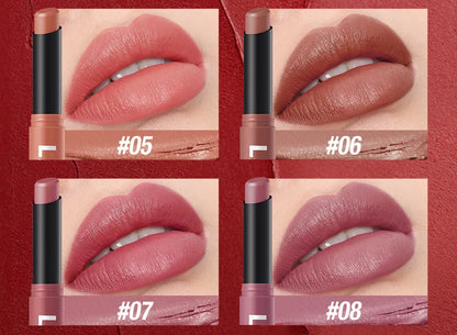 12-Color Matte Lipstick Pencil – Waterproof, Long-Lasting Non-Stick Lip Stain Tint Nude Makeup Pen
