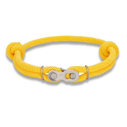 MKENDN Men’s Punk Bicycle Chain Rope Bracelet — Adjustable Nautical / Mountain Bike Magic Buckle