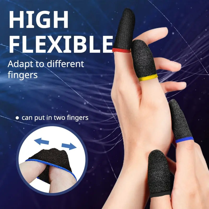 20PCS Breathable Game Finger Covers - Sweatproof Touch Screen Thumb Gloves for Phone Gaming