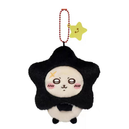 Chiikawa Star Wish Plush Keychain — Cute Usagi Hachiware Flying Squirrel with Star Pendant Stuffed Toy Gift