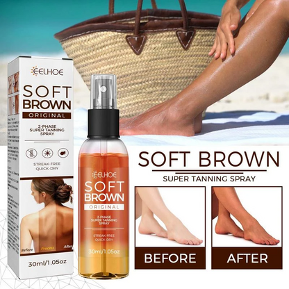 Self Spray Tan Mousse with Natural Tanning Oil — Gradual Face & Body Bronzer, Quick-Dry Moisturizer 30ml