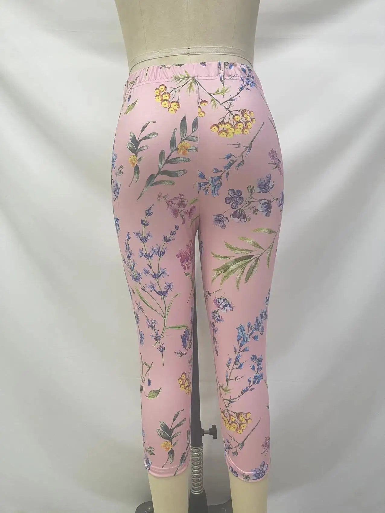 Women's Printed Capri Leggings - Slim-Fit Casual Summer Cropped Pants
