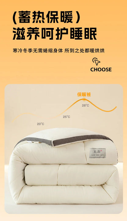 Soybean Fiber Cotton Quilt – All-Season Universal Winter, Spring & Autumn Comfort, Thickened & Warm Quilt Core