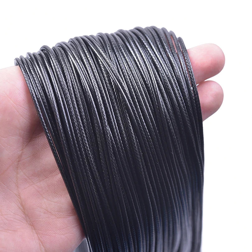 Black Leather Rope Chain Necklace – 50/55/60cm DIY Wax Alloy Chains with Lobster Clasp, 10/20/30pcs for Men & Women