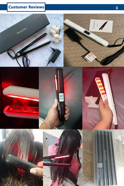 Ultrasonic Infrared Hair Straightener — Cold Keratin Treatment Flat Iron for Frizz Control & Hair Repair