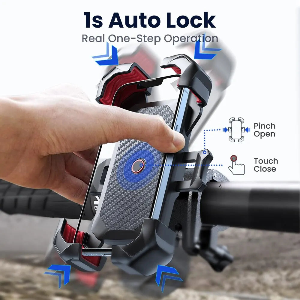 Joyroom 360° Universal Bike Phone Holder - Shockproof GPS Bracket for 4.7-7 Inch Mobile Phones