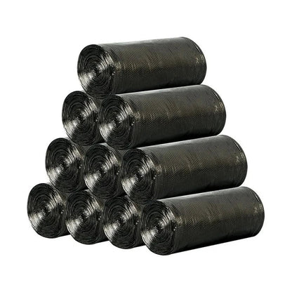 100pcs Black Household Rubbish Bags for Bathroom, Kitchen, and Trash Can - Disposable Plastic Garbage Bags