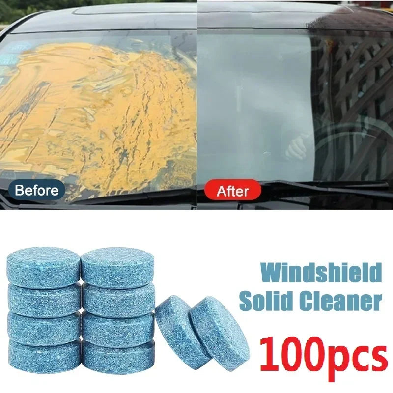 Car Windshield Washer Fluid Tablets | Concentrated Effervescent Wiper Cleaning Tablets for Windows & Kitchen