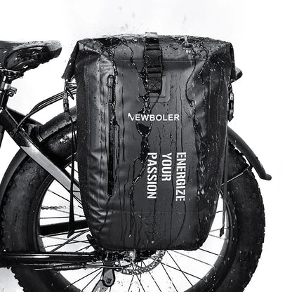 NEWBOLER 27L Bike Pannier Bag — Large Capacity Waterproof Rear Seat Trunk Bag for Travel & Electric Bike Accessories