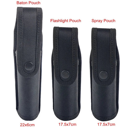Tactical Duty Pouch - MOLLE Handcuff, Flashlight, Baton & Walkie Talkie Holder Case