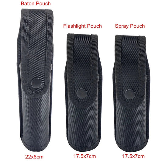 Tactical Duty Pouch - MOLLE Handcuff, Flashlight, Baton & Walkie Talkie Holder Case
