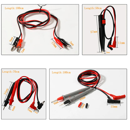 Multimeter Test Leads with Alligator Clips, Banana Plug Universal Cable, Crocodile Clip Test Wires