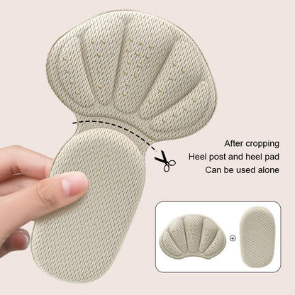 Heel Stickers Sneakers - Pain Relief Shoe Size Reducer Pads, Half Cushion Inserts for Heel Protection, T-Shaped Foot Care Pad