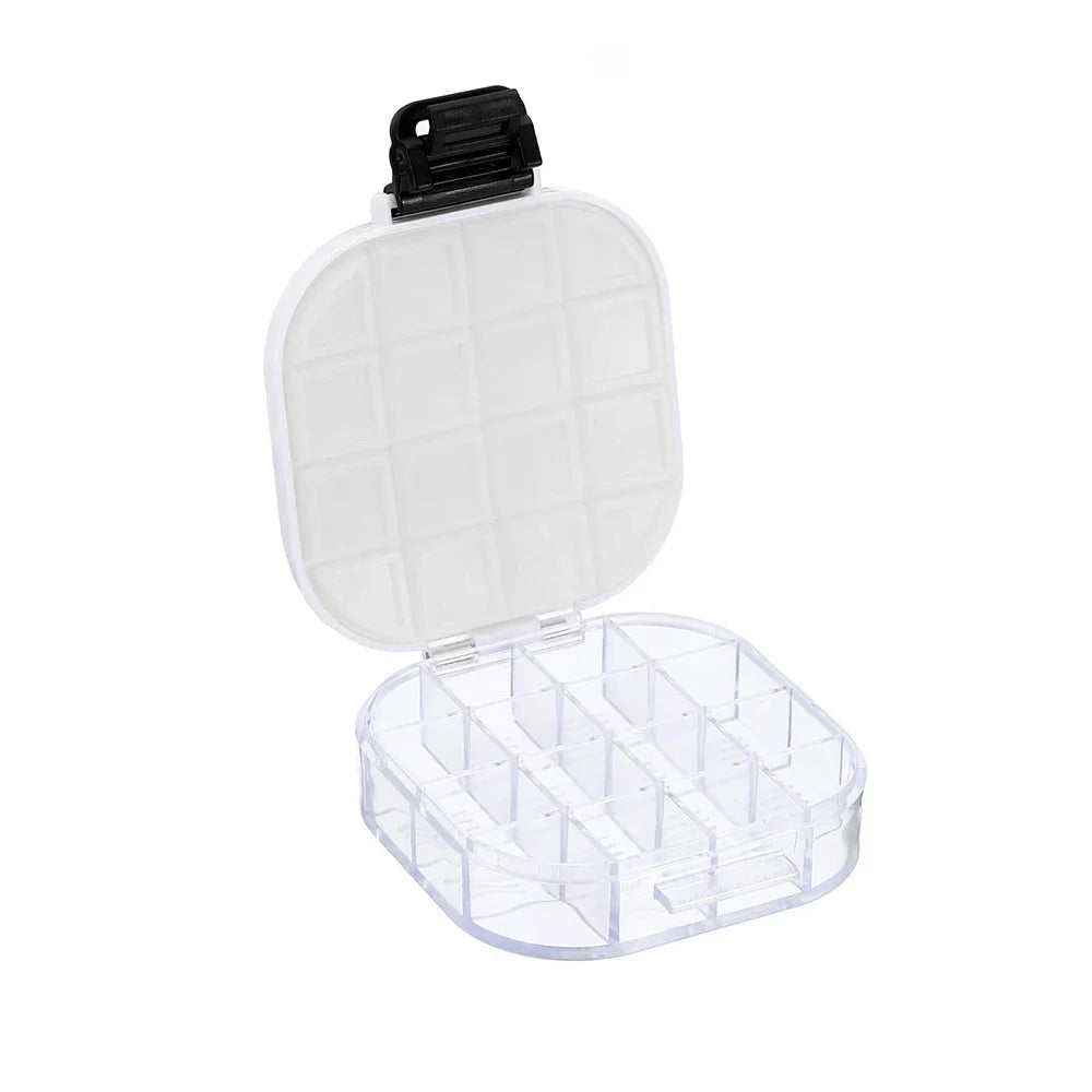 16-Well Transparent Paint Storage Box — Airtight Moisture-Proof Container & Foldable Painting Palette