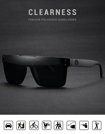NEW Luxury Brand Mirrored Polarized Sunglasses — Men’s Sport Goggles with UV400 Protection & Case