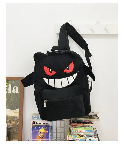 New Fashion Women's Backpack — High-Quality Large Capacity Computer Bag with Cartoon Pattern, Soft Fabric Shoulder Handbag