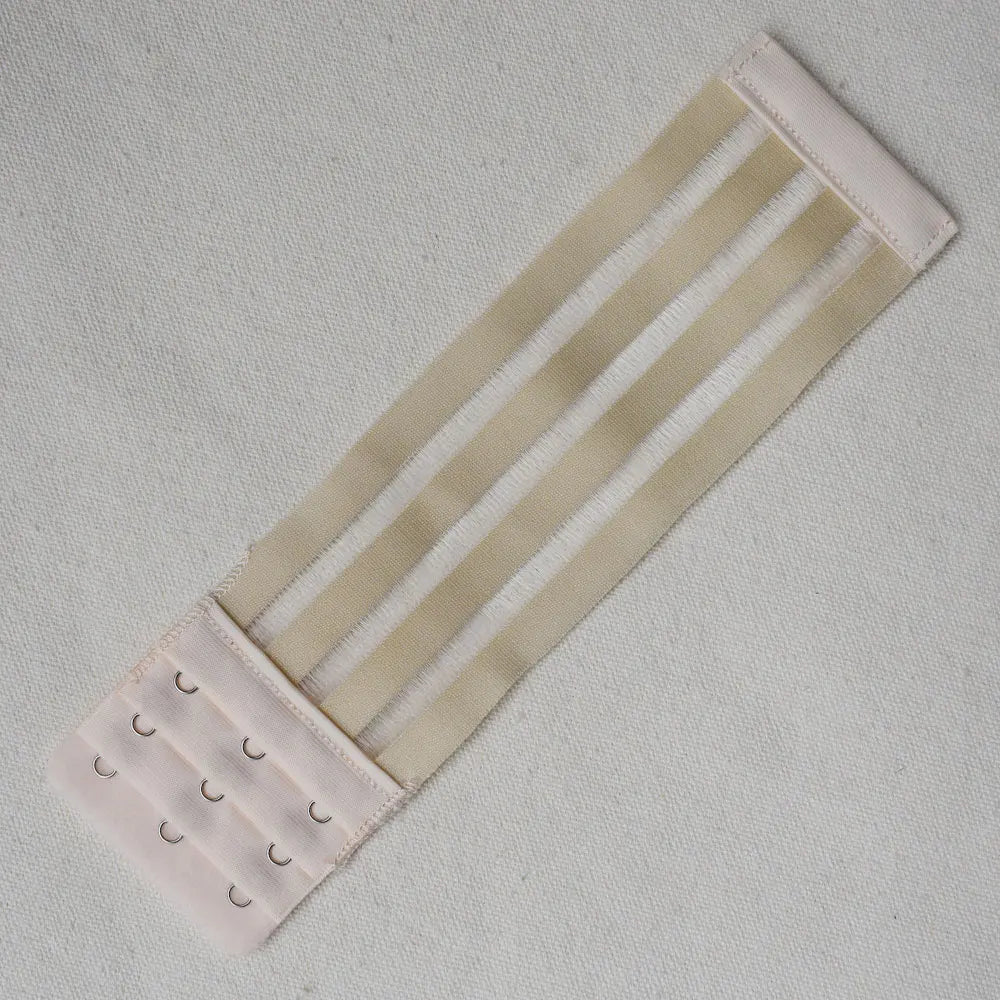 15cm/20cm Bra Extension Straps for Women – Elastic Adjustable Extenders with 3 or 4 Buckles & Hook Clips