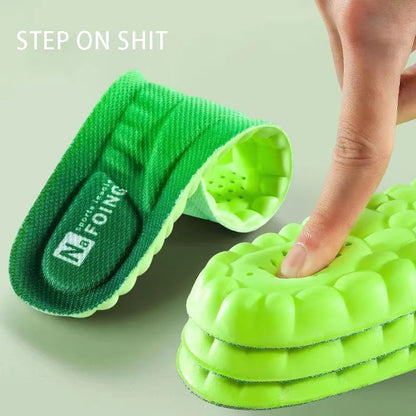 PU Orthopedic Sport Insoles - Soft, Breathable Shock Absorption, Arch Support Running Shoe Pads for Men and Women