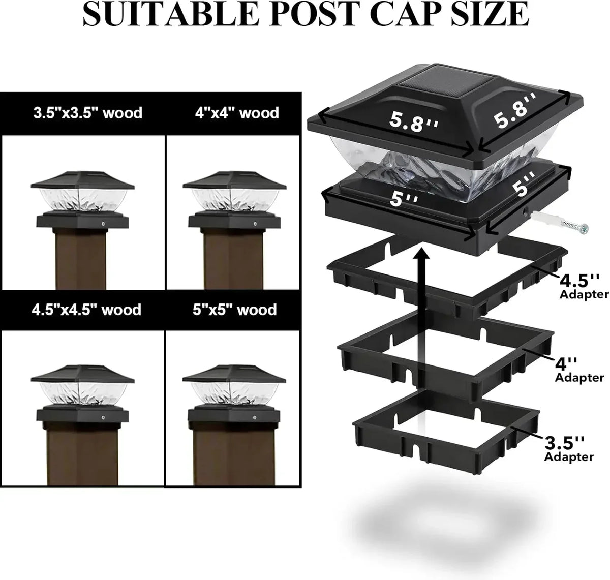 Outdoor Solar Fence Light - Waterproof LED Villa Gate, Column & Pillar Lamp for House and Garden Decor