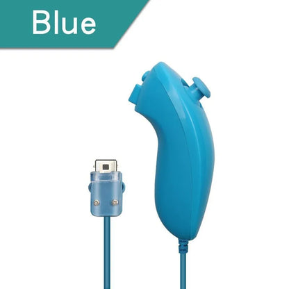 Wired Nunchuck Controller for Nintendo Wii – Curved Game Handle Gamepad Accessory