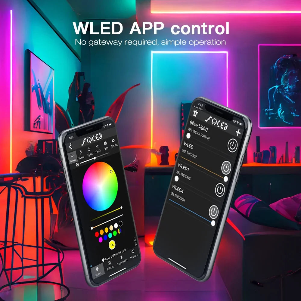 GLEDOPTO ESP32 WLED LED Controller for RGBIC Strip Lights, Built-in Microphone Music Sync, DIY Dynamic Effects, Type-C UART, App Control & Alexa Voice Compatible