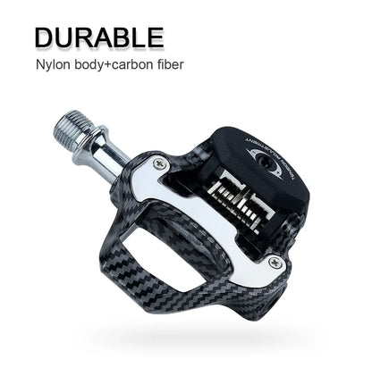 RACEWORK Carbon Fiber Road Bike Pedals Ultra-Light SPD Keo Self-Locking Professional Cycling Pedals
