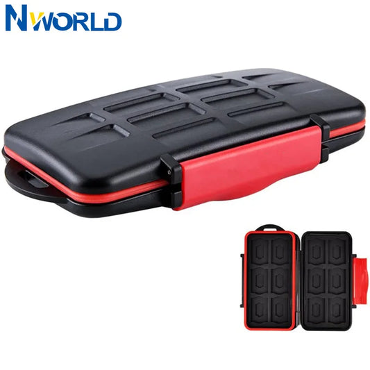Water-Resistant Memory Card Case – Durable SD & Micro SD Holder, 12-Slot Cards Box Wallet for DS Games