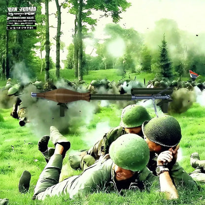 1:1/1:2 Scale RPG Rocket Model – High-Strength ABS with Folding Fins & Removable Cover for Home, Office, and Airsoft Gun Display