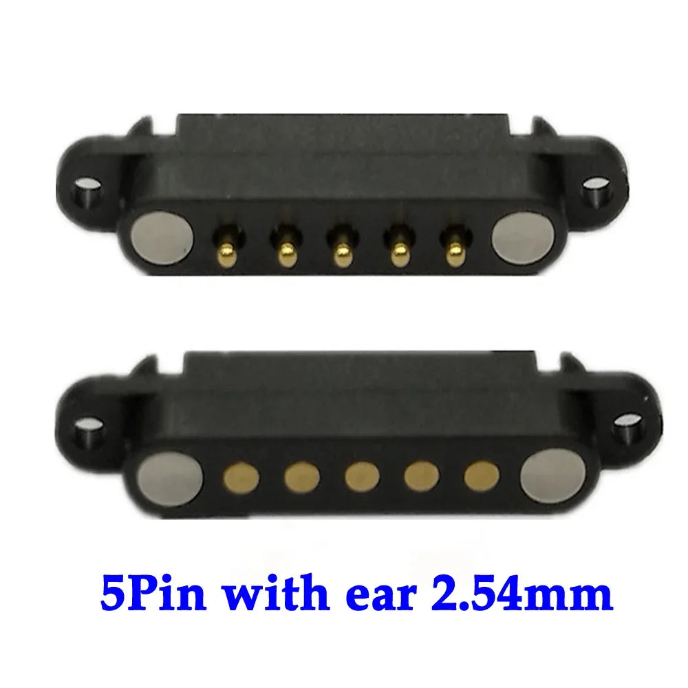2A DC Magnetic Pogo Pin Connector Set - 2Pin 3Pin 4Pin 5Pin Spring Loaded Male Female Power Socket for Electronics Projects