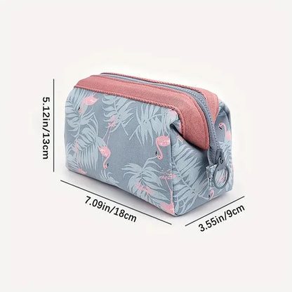 Women’s Flamingo Makeup Bag – Large Travel Toiletry & Cosmetic Organizer Pouch