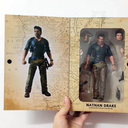 NECA Uncharted 4 Nathan Drake Action Figure – Collectible Toy Model, Creative Gift for Kids