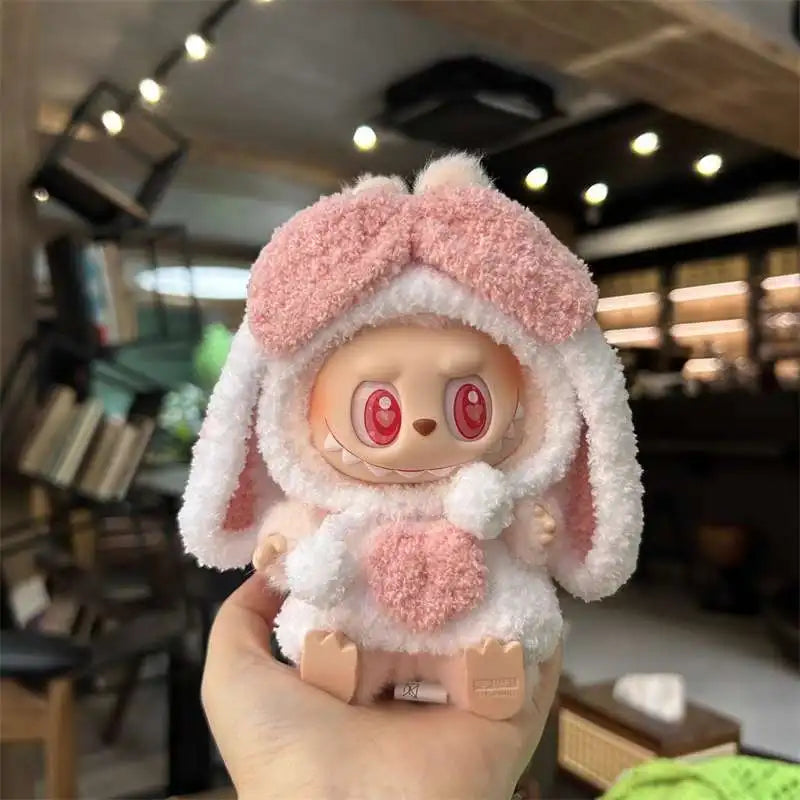 Cute Knitted Clothes Keychain – Outfit for 17cm Labubu/Macaron Doll, Kids & Girl Gifts