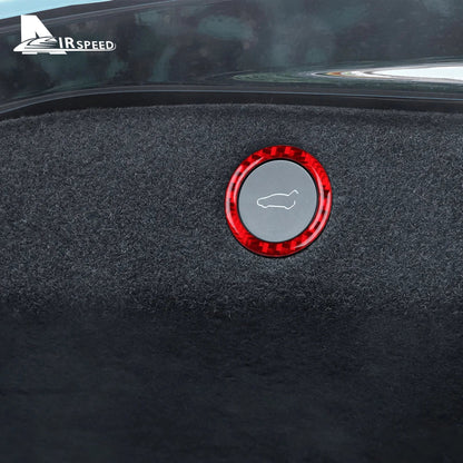 Soft Carbon Fiber Sticker — Interior Trim for Tesla Model 3 Highland 2024 & Model Y 2025, Car Trunk Switch Button Accessory