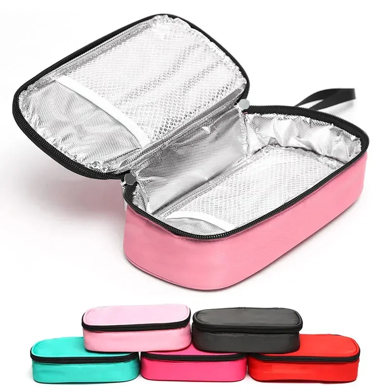 5-Color Portable Insulin Cooling Bag — Waterproof Thermal Diabetic Pill Protector, Gel-Free Insulated Cooler