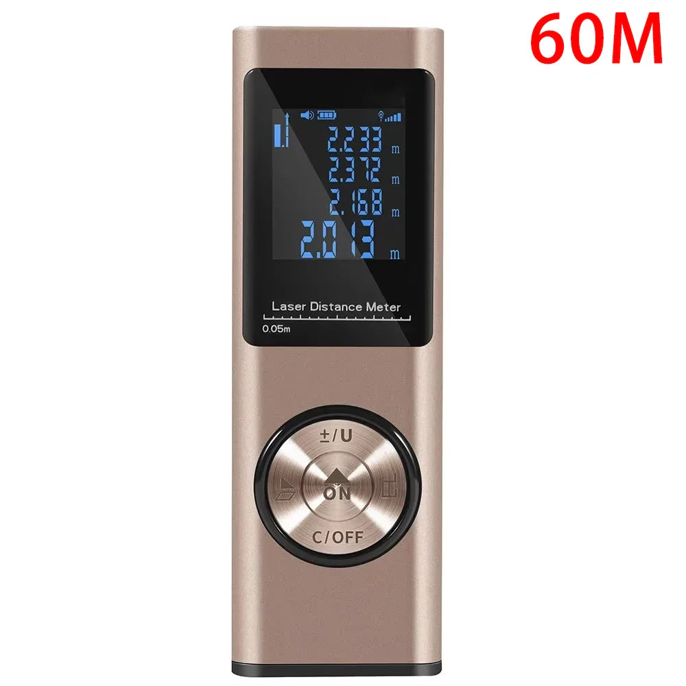 40M/60M Mini Smart Laser Distance Meter | Portable USB Rechargeable Infrared Rangefinder