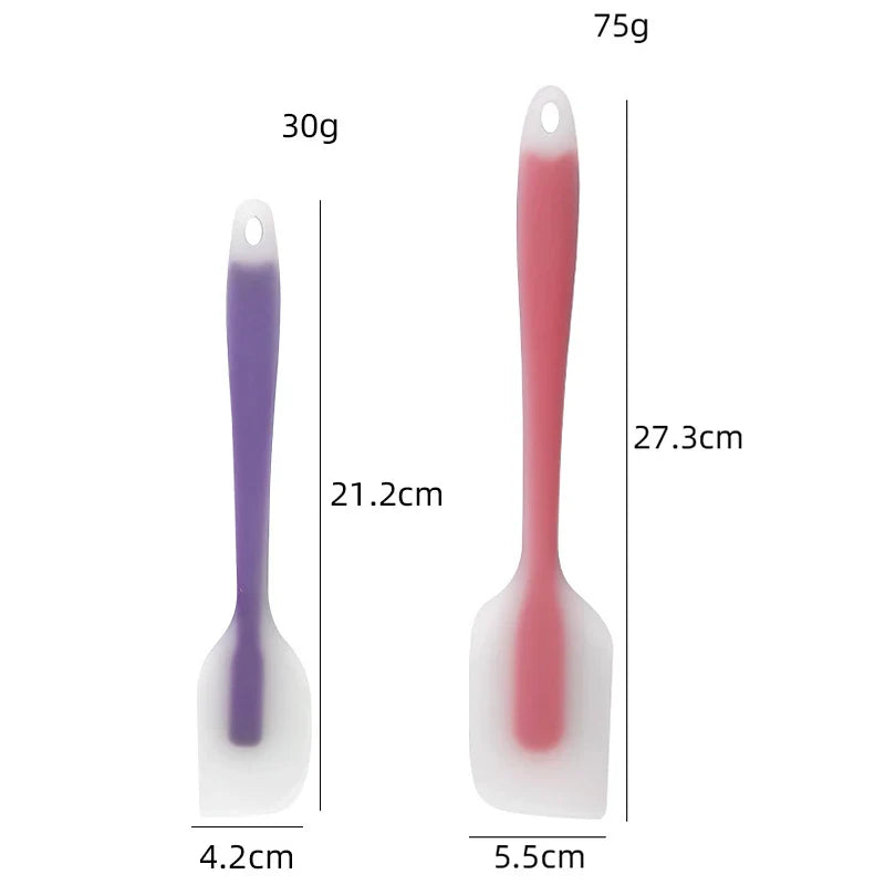 Translucent Silicone Cake Scraper: Non-Stick Cream Spatula for Kitchen Cooking - Pastry Mold Brush Tool Baking Accessories
