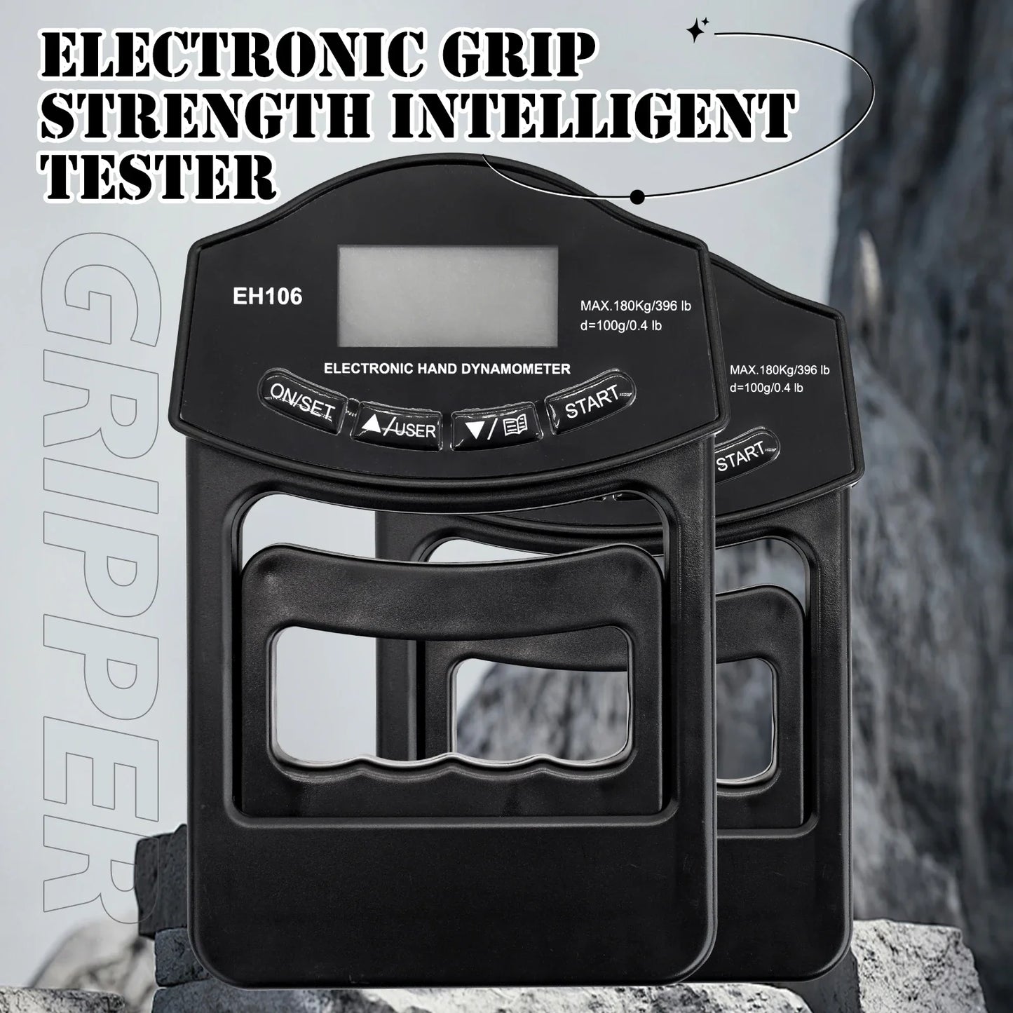 Digital Hand Dynamometer Grip Strength Trainer - Electronic Tester with USB and LCD Screen for Sports, Home, and School Use