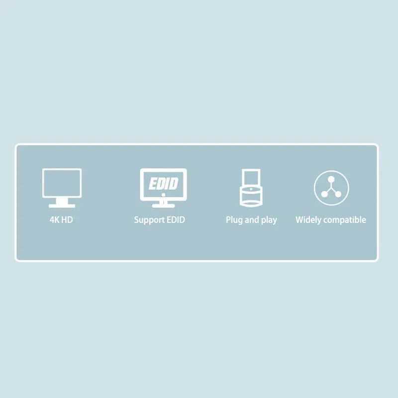 4K HDMI Virtual Display Adapter — High-Resolution Wireless Streaming Emulator & Dummy Plug